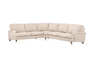 Howard Lyx 6-seters Høyrevendt L-formet Hjørnesofa i Stoff - Beige - Møbler - Sofaer - Howard-sofaer
