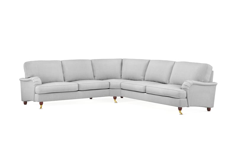 Howard Lyx 6-seters Høyrevendt L-formet Hjørnesofa i Stoff - Lys grå - Møbler - Sofaer - Howard-sofaer