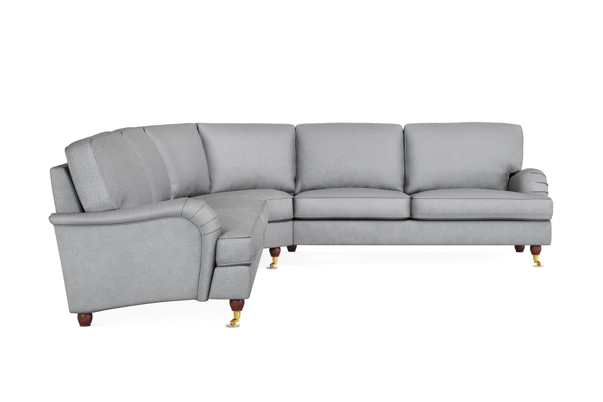 Howard Lyx 6-seters Høyrevendt L-formet Hjørnesofa i Stoff - Lys grå - Møbler - Sofaer - Howard-sofaer