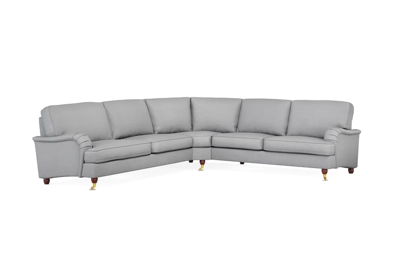 Howard Lyx 6-seters Høyrevendt L-formet Hjørnesofa i Stoff - Lys grå - Møbler - Sofaer - Howard-sofaer