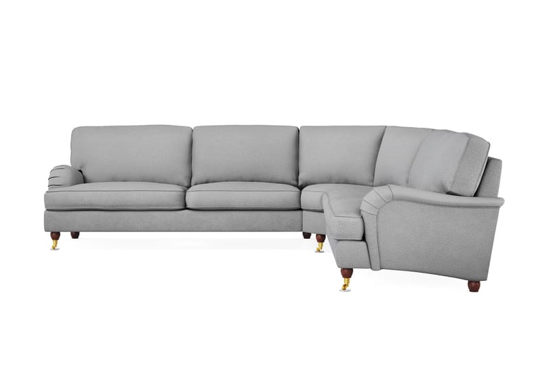 Howard Lyx 6-seters Høyrevendt L-formet Hjørnesofa i Stoff - Lys grå - Møbler - Sofaer - Howard-sofaer