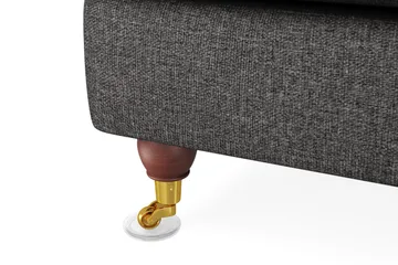 Howard Lyx 6-seters Høyrevendt L-formet Hjørnesofa i Stoff - Mørk grå - Møbler - Sofaer - Howard-sofaer