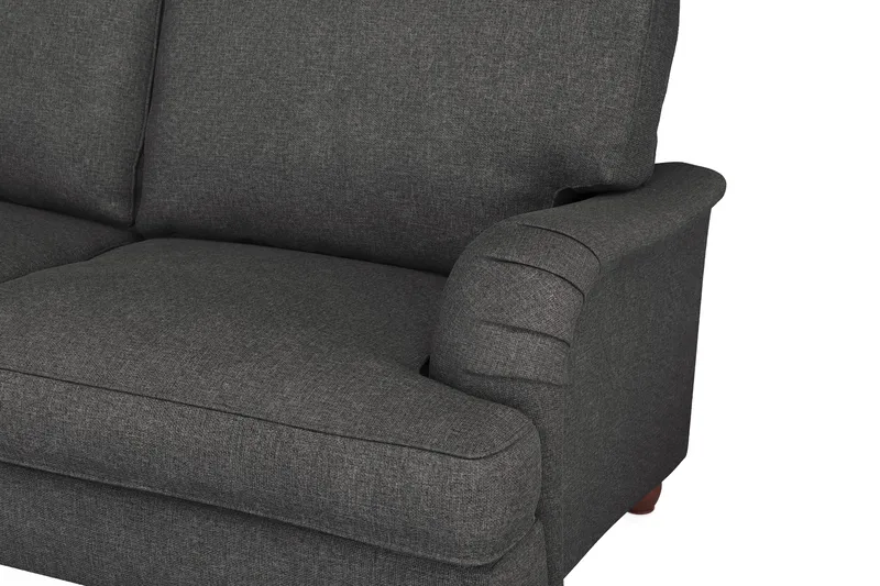 Howard Lyx 6-seters Høyrevendt L-formet Hjørnesofa i Stoff - Mørk grå - Møbler - Sofaer - Howard-sofaer