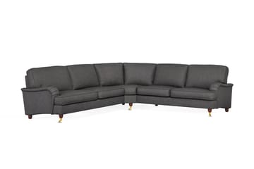 Howard Lyx 6-seters Høyrevendt L-formet Hjørnesofa i Stoff - Mørk grå - Møbler - Sofaer - Howard-sofaer