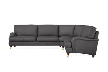 Howard Lyx 6-seters Høyrevendt L-formet Hjørnesofa i Stoff - Mørk grå - Møbler - Sofaer - Howard-sofaer