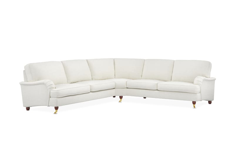 Howard Lyx 6-seters Venstrevendt L-formet Hjørnesofa i Bouclé - Hvit - Møbler - Sofaer - Howard-sofaer