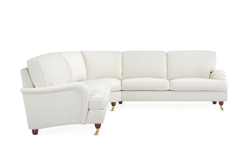 Howard Lyx 6-seters Venstrevendt L-formet Hjørnesofa i Bouclé - Hvit - Møbler - Sofaer - Howard-sofaer