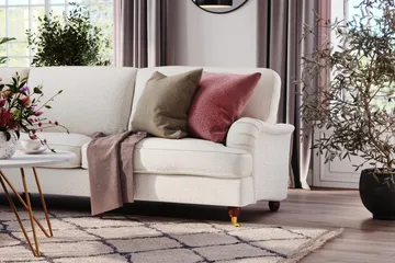 Howard Lyx 6-seters Venstrevendt L-formet Hjørnesofa i Bouclé - Hvit - Møbler - Sofaer - Howard-sofaer