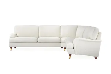 Howard Lyx 6-seters Venstrevendt L-formet Hjørnesofa i Bouclé - Hvit - Møbler - Sofaer - Howard-sofaer