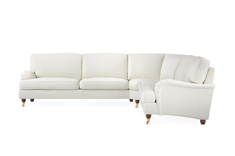 Howard Lyx 6-seters Venstrevendt L-formet Hjørnesofa i Bouclé - Hvit - Møbler - Sofaer - Howard-sofaer