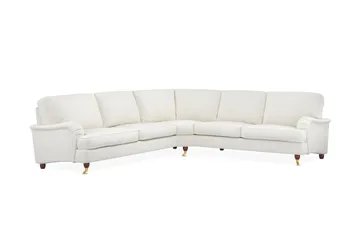 Howard Lyx 6-seters Venstrevendt L-formet Hjørnesofa i Bouclé - Hvit - Møbler - Sofaer - Howard-sofaer