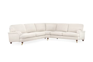 Howard Lyx 6-seters Venstrevendt L-formet Hjørnesofa i Fløyel - Kremhvit - Møbler - Sofaer - Howard-sofaer