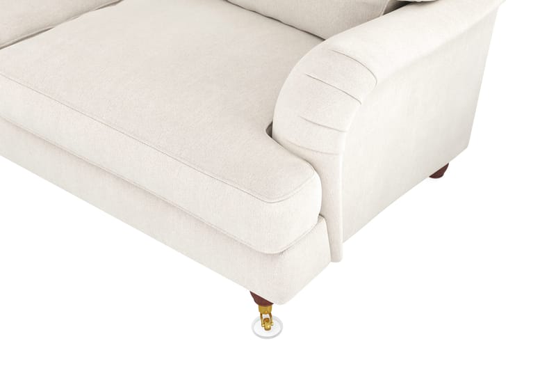 Howard Lyx 6-seters Venstrevendt L-formet Hjørnesofa i Fløyel - Kremhvit - Møbler - Sofaer - Howard-sofaer