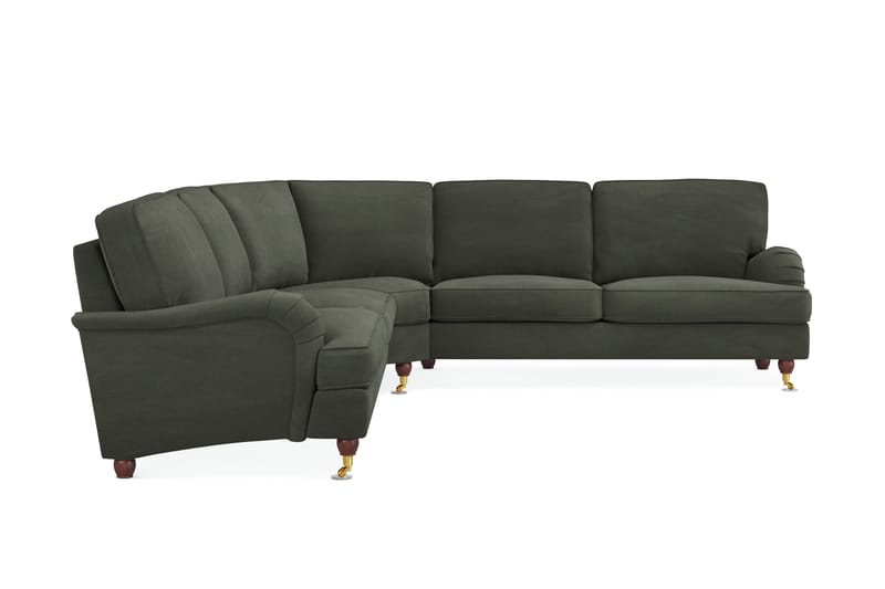 Howard Lyx 6-seters Venstrevendt L-formet Hjørnesofa i Manchester - Mørk grønn - Møbler - Sofaer - Howard-sofaer