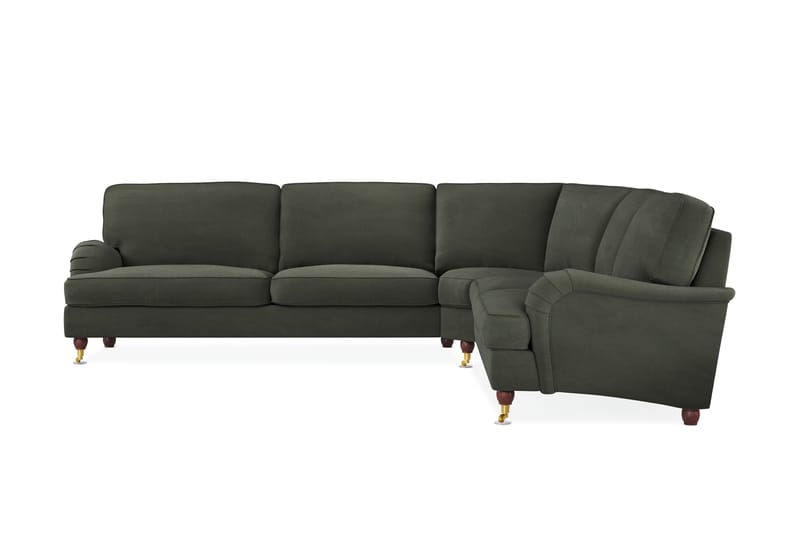 Howard Lyx 6-seters Venstrevendt L-formet Hjørnesofa i Manchester - Mørk grønn - Møbler - Sofaer - Howard-sofaer