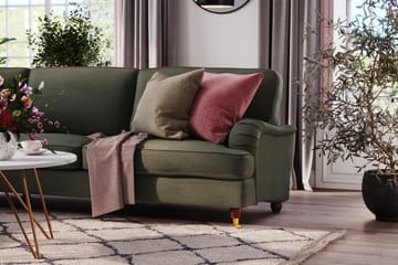 Howard Lyx 6-seters Venstrevendt L-formet Hjørnesofa i Manchester - Mørk grønn - Møbler - Sofaer - Howard-sofaer