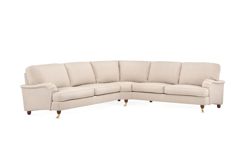 Howard Lyx 6-seters Venstrevendt L-formet Hjørnesofa i Stoff - Beige - Møbler - Sofaer - Howard-sofaer