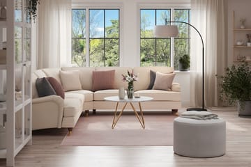 Howard Lyx 6-seters Venstrevendt L-formet Hjørnesofa i Stoff - Beige - Møbler - Sofaer - Howard-sofaer