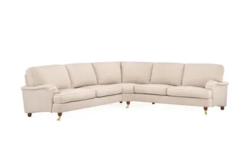 Howard Lyx 6-seters Venstrevendt L-formet Hjørnesofa i Stoff - Beige - Møbler - Sofaer - Howard-sofaer