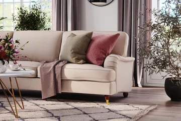 Howard Lyx 6-seters Venstrevendt L-formet Hjørnesofa i Stoff - Beige - Møbler - Sofaer - Howard-sofaer