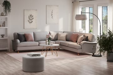 Howard Lyx 6-seters Venstrevendt L-formet Hjørnesofa i Stoff - Lys grå - Møbler - Sofaer - Howard-sofaer