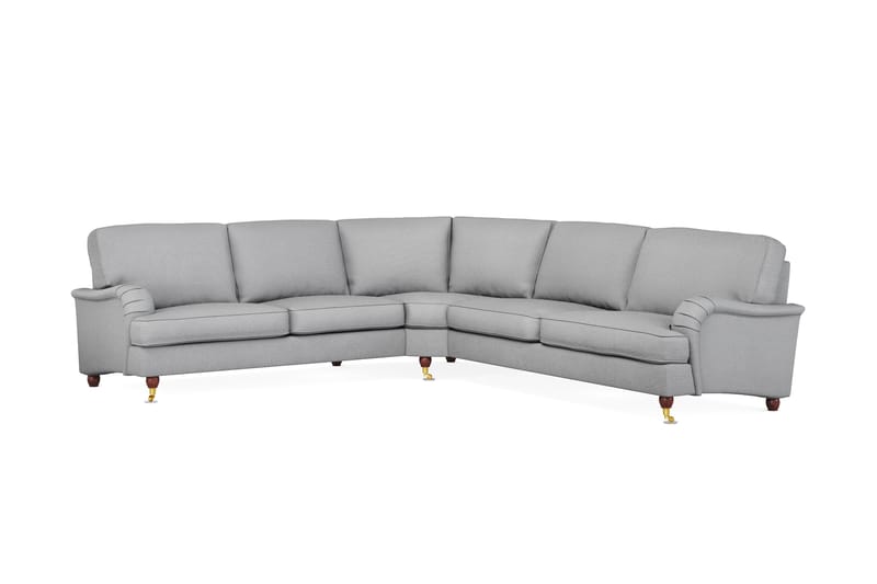 Howard Lyx 6-seters Venstrevendt L-formet Hjørnesofa i Stoff - Lys grå - Møbler - Sofaer - Howard-sofaer