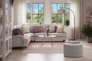 Howard Lyx 6-seters Venstrevendt L-formet Hjørnesofa i Stoff - Lys grå - Møbler - Sofaer - Howard-sofaer