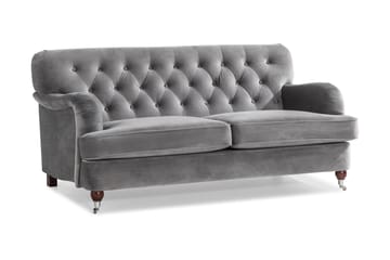 Howard Riviera 2-seters Fløyelssofa - Lys grå - Møbler - Sofaer - Howard-sofaer