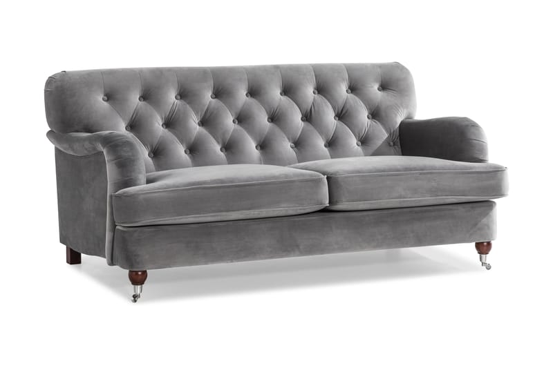 Howard Riviera 2-seters Fløyelssofa - Lys grå - Møbler - Sofaer - Howard-sofaer