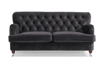 Howard Riviera 2-seters Fløyelssofa - Mørk grå - Møbler - Sofaer - Howard-sofaer
