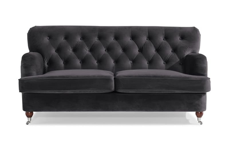 Howard Riviera 2-seters Fløyelssofa - Mørk grå - Møbler - Sofaer - Howard-sofaer