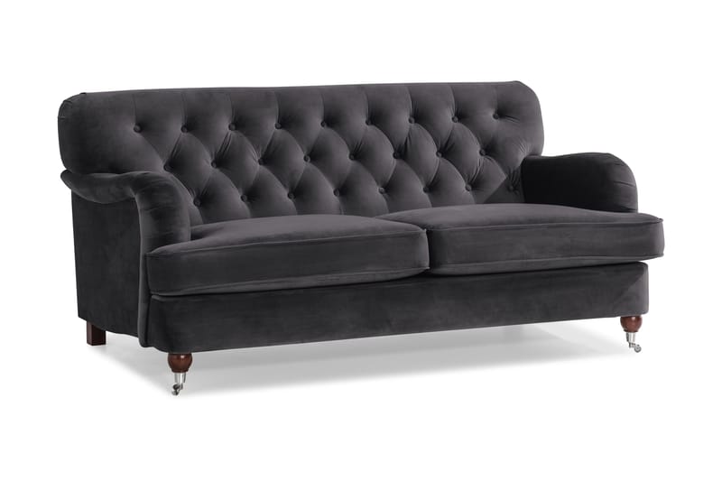 Howard Riviera 2-seters Fløyelssofa - Mørk grå - Møbler - Sofaer - Howard-sofaer