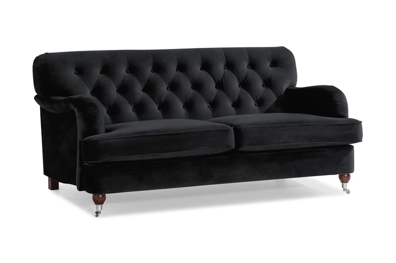 Howard Riviera 2-seters Fløyelssofa - Svart - Møbler - Sofaer - Howard-sofaer