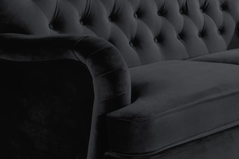 Howard Riviera 2-seters Fløyelssofa - Svart - Møbler - Sofaer - Howard-sofaer