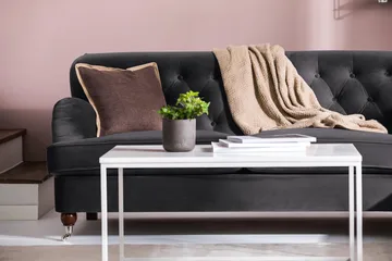 Howard Riviera 3-seters Fløyelssofa - Mørk grå - Møbler - Sofaer - Howard-sofaer