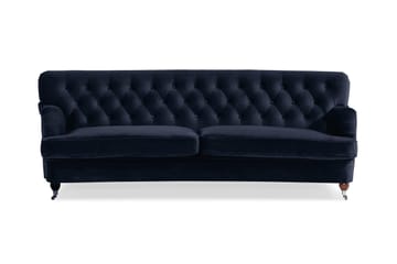 Howard Riviera 3-seters Svingt Fløyelssofa - Blå - Møbler - Sofaer - Howard-sofaer