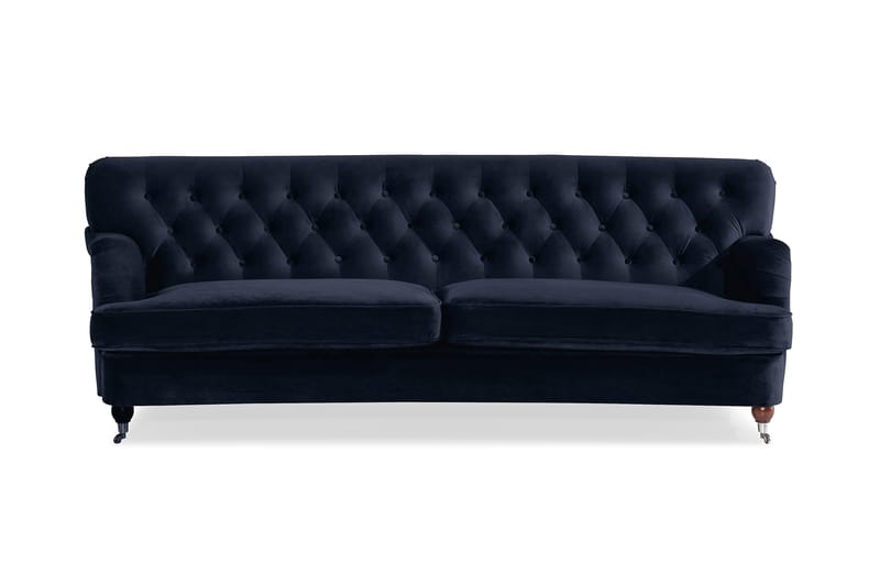 Howard Riviera 3-seters Svingt Fløyelssofa - Blå - Møbler - Sofaer - Howard-sofaer
