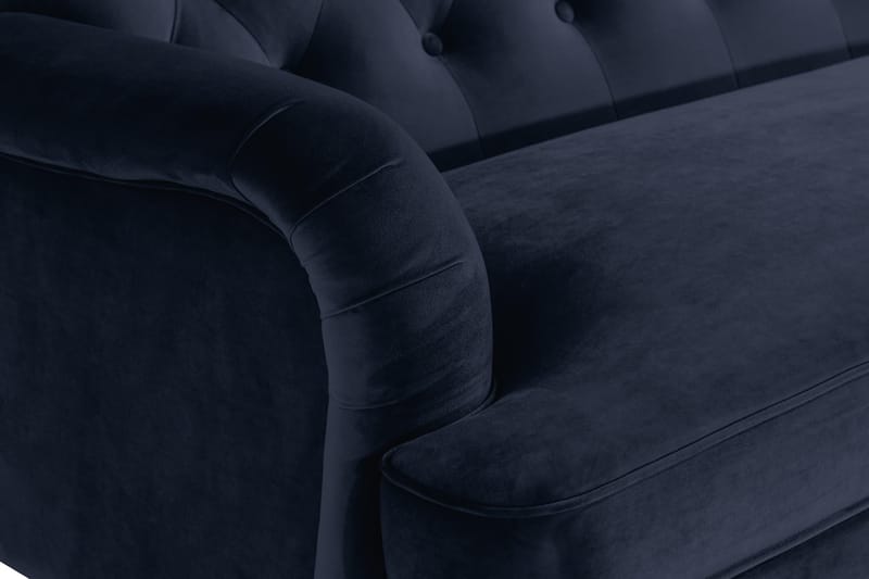 Howard Riviera 3-seters Svingt Fløyelssofa - Blå - Møbler - Sofaer - Howard-sofaer
