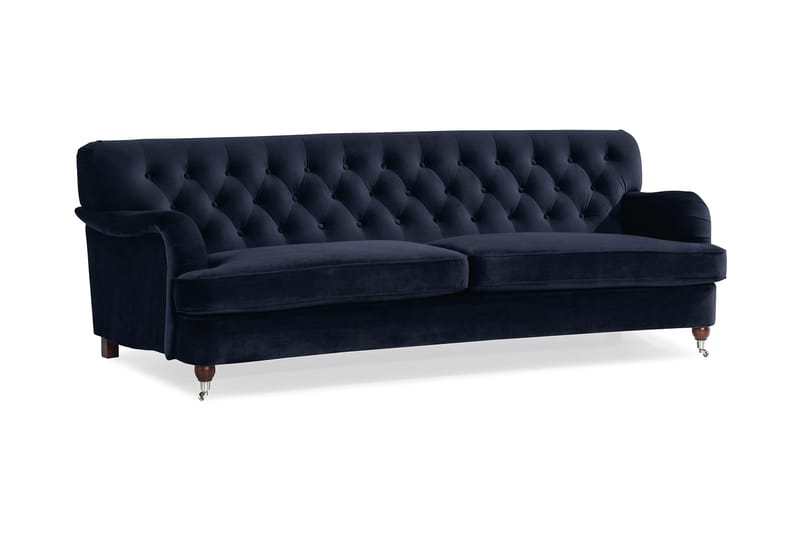Howard Riviera 3-seters Svingt Fløyelssofa - Blå - Møbler - Sofaer - Howard-sofaer