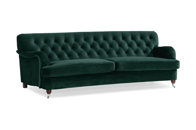 Howard Riviera 3-seters Svingt Fløyelssofa - Grønn - Møbler - Sofaer - Howard-sofaer