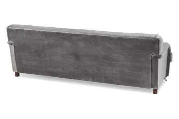 Howard Riviera 3-seters Svingt Fløyelssofa - Lys grå - Møbler - Sofaer - Howard-sofaer