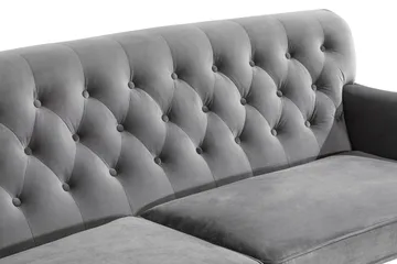 Howard Riviera 3-seters Svingt Fløyelssofa - Lys grå - Møbler - Sofaer - Howard-sofaer