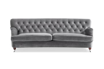 Howard Riviera 3-seters Svingt Fløyelssofa - Lys grå - Møbler - Sofaer - Howard-sofaer