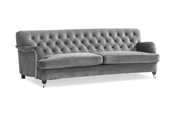 Howard Riviera 3-seters Svingt Fløyelssofa - Lys grå - Møbler - Sofaer - Howard-sofaer