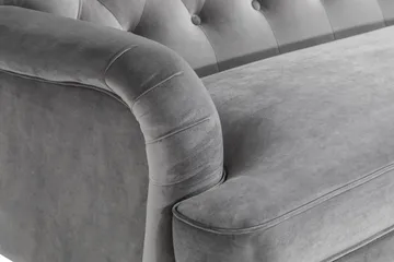 Howard Riviera 3-seters Svingt Fløyelssofa - Lys grå - Møbler - Sofaer - Howard-sofaer