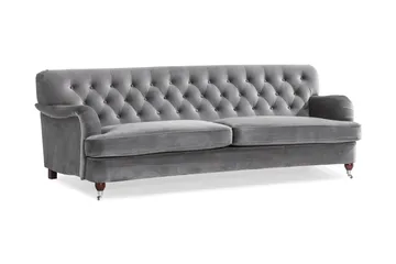 Howard Riviera 3-seters Svingt Fløyelssofa - Lys grå - Møbler - Sofaer - Howard-sofaer