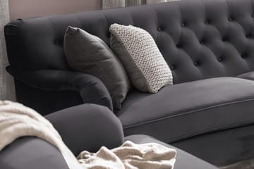 Howard Riviera 3-seters Svingt Fløyelssofa - Mørk grå - Møbler - Sofaer - Howard-sofaer
