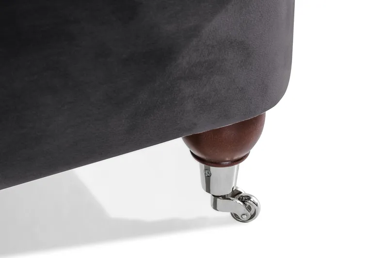 Howard Riviera 3-seters Svingt Fløyelssofa - Mørk grå - Møbler - Sofaer - Howard-sofaer