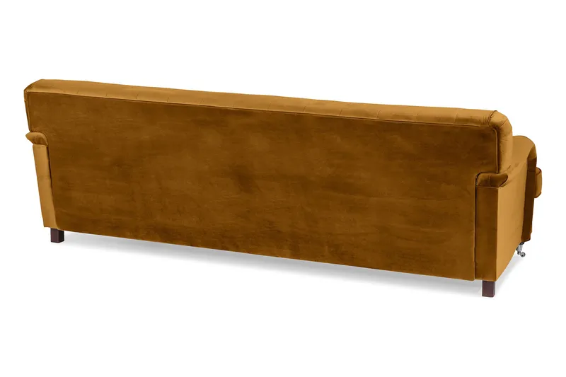 Howard Riviera 3-seters Svingt Fløyelssofa - Mørk gul - Møbler - Sofaer - Howard-sofaer