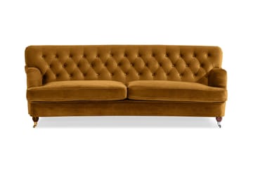 Howard Riviera 3-seters Svingt Fløyelssofa - Mørk gul - Møbler - Sofaer - Howard-sofaer
